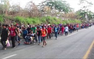 Several thousand people set off on foot in a caravan from Honduras in October, enduring hot sun and rain on the long route in hopes of reaching the United States.