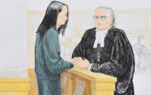 In Vancouver Justice William Ehrcke set bail for Ms Meng at C$10m (US$ 7.4m). Of that, C$7m must be provided in cash with C$3m in collateral.