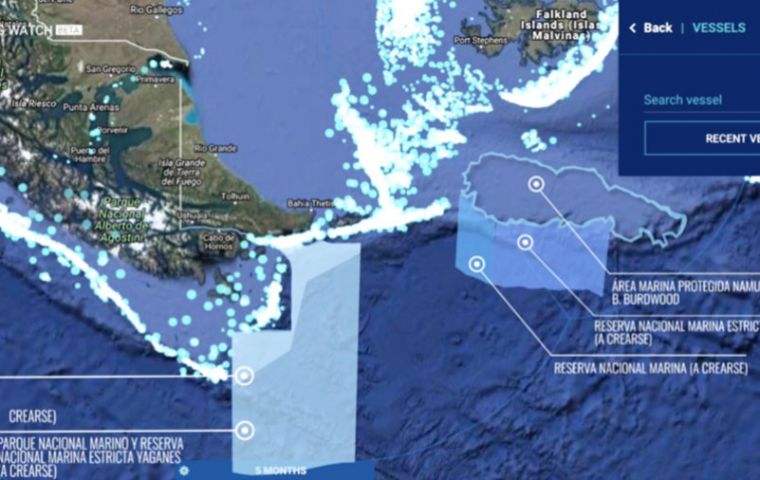 Namuncurá-Burdwood Bank II Marine National Park is located in the South Atlantic and Yaganes Marine National Park lies off the southern tip of Argentina