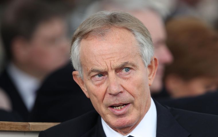 Blair said that while he admired Mrs. May's determination to get her deal through, with so many MPs opposed, it was “literally no point in carrying on digging.”