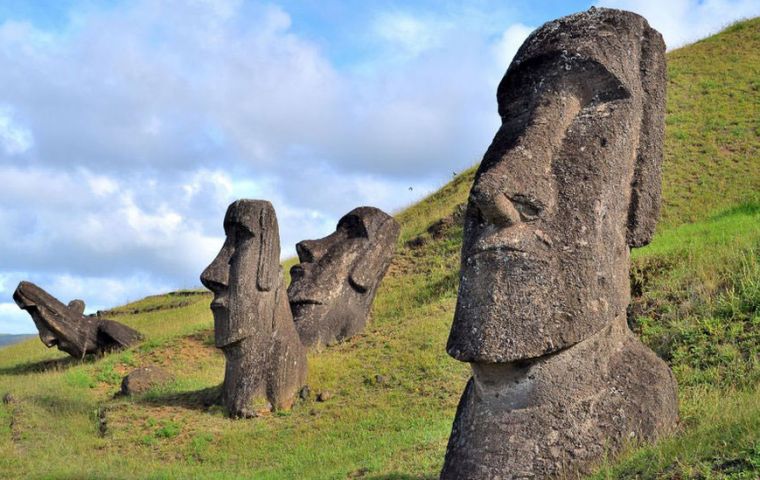 The Chilean island in the middle of the Pacific Ocean famous for its stone statues.