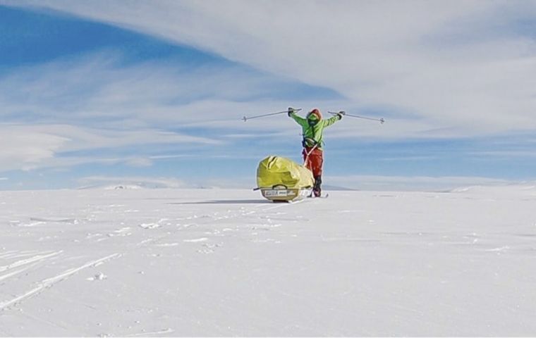 Explorer Colin O'Brady finished in 53 days, ahead of British Army Captain Louis Rudd, 49, after an epic race across the ice. Both men set out on 3 November