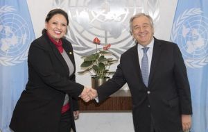 During a meeting with UN Secretary-General Antonio Guterres, Ms Jovel said the UN's CICIG mandate, would be ending.