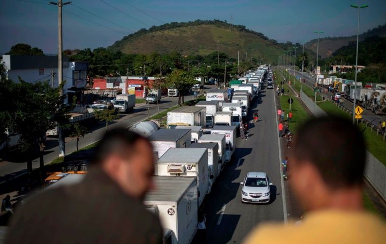 Brazil's performance last year suffered the impact of the  truckers strike on economic activity, plus the “political uncertainties” of the election year.