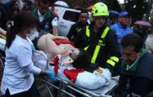 The police said at least nine people were killed, while Bogota's health department said another 54 were injured