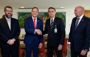 Araujo also met with former members of Venezuela's supreme court, one of whom, Miguel Angel Martin, held a private meeting with President Jair Bolsonaro.