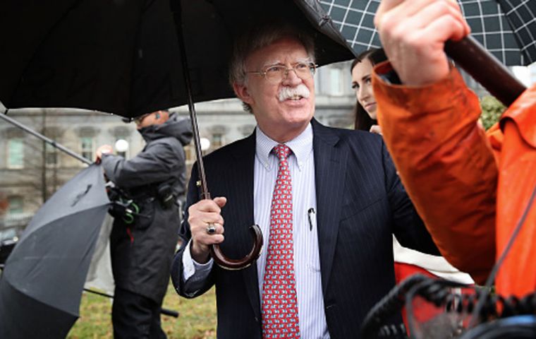 Bolton's warning comes days after the US and more than 20 other countries recognized Mr Guaidó as interim president