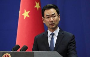 Beijing Foreign Ministry spokesman Geng Shuang said historical experience showed foreign interference only makes situations more complicated. 