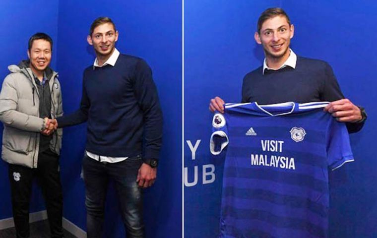 Cardiff had signed Sala for a club record of £15m and he was due to start training last month 