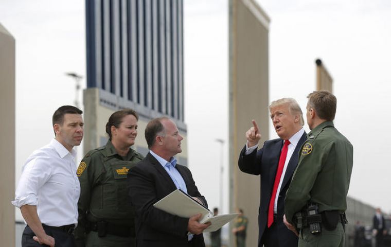It comes as President Donald Trump battles Congress for funds to build a wall along the border. He says such a measure is needed to stop illegal immigration.