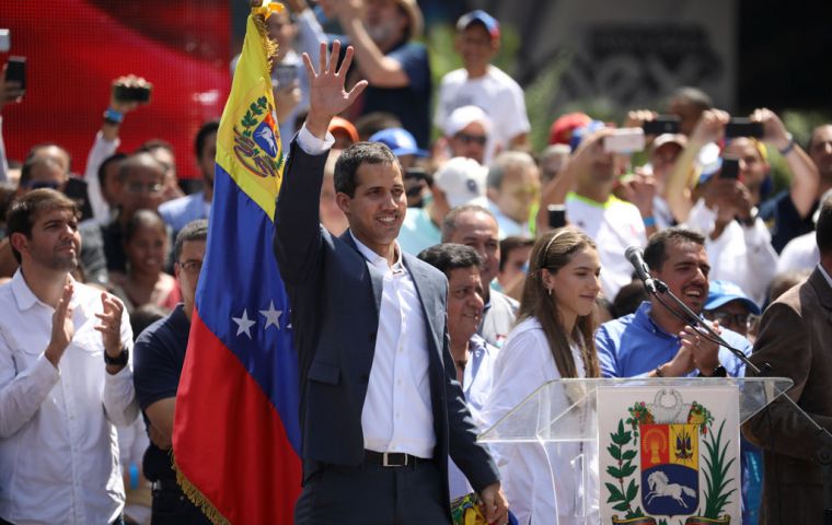 Juan Guaidó, president of the National Assembly recognized as interim president by some countries