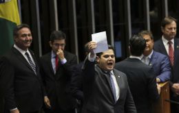 Alcolumbre, 41, a freeshman Senator won by one vote after a tumultuous debate that lasted more than 24 hours and saw front-runner Renan Calheiros step down   