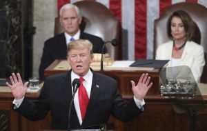 After two years of rancorous partisanship, Mr Trump on Tuesday night repeated calls for political unity that he has made in his last two annual speeches to Congress