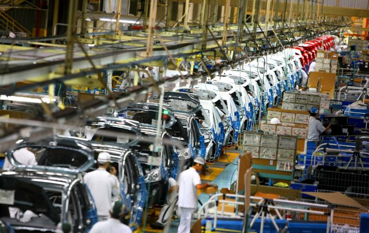 Automobiles and auto-parts production were down 25.1%, and farm machinery 48.3%, according to Indec's release 