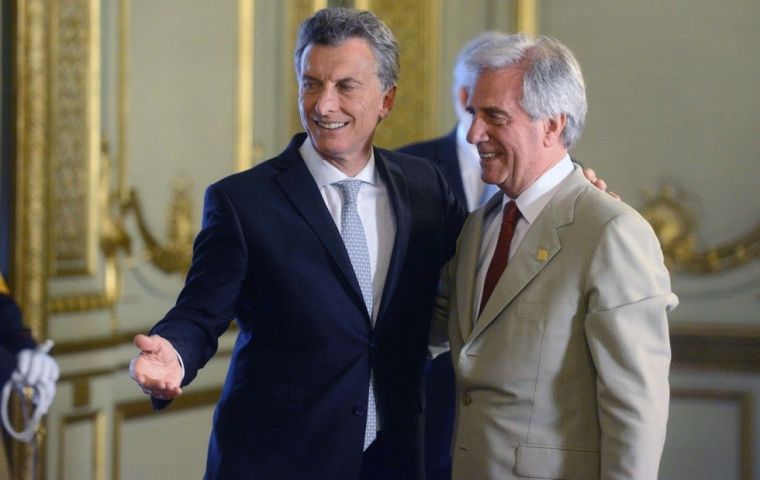 Vazquez and Macri will meet on Wednesday at the Anchorena park, a twenty minutes helicopter flight from Buenos Aires