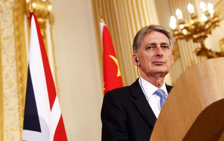 There were plans for trade talks between Mr Hammond and senior Chinese government figures during the brief visit this week