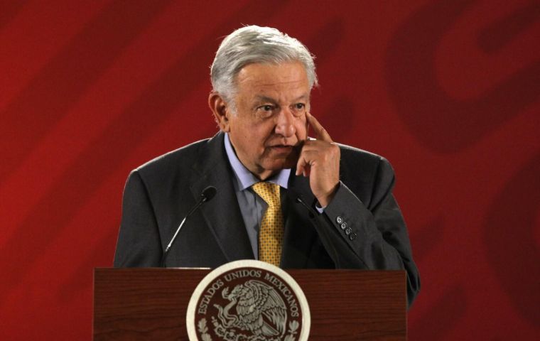During a speech marking the first 100 days of his administration, Lopez Obrador conceded that economic expansion remains slow but reiterated his goal of 4%