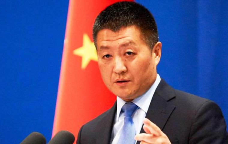Speaking in Beijing, Chinese Foreign Ministry Spokesman Lu Kang said China had noted reports that the power grid had gone down due to a hacking attack. 