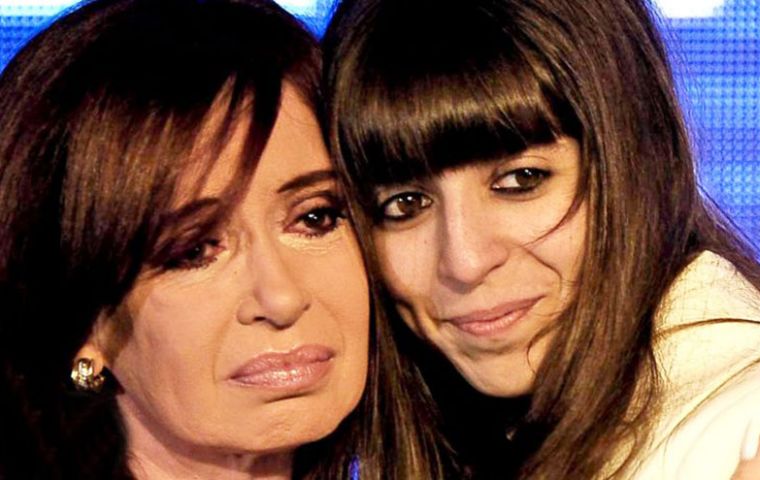 CFK suggested Florencia's poor health was caused by “the fierce persecution to which she has been subjected to”, a reference to ongoing criminal investigations 