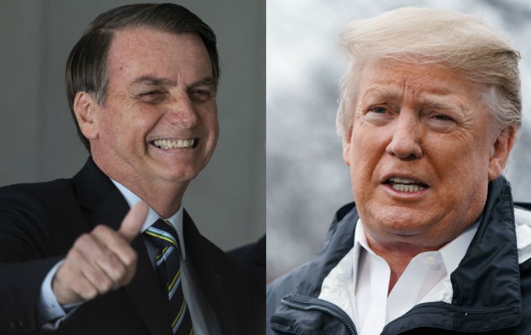 Bolsonaro will meet US President Donald Trump in the White House on Tuesday during a visit aimed at strengthening economic, political and military ties 