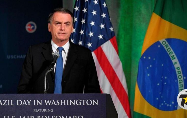 “We have good relationships around the world, but I am extending my hands so that the relationship with the US is increasingly more important” said Bolsonaro