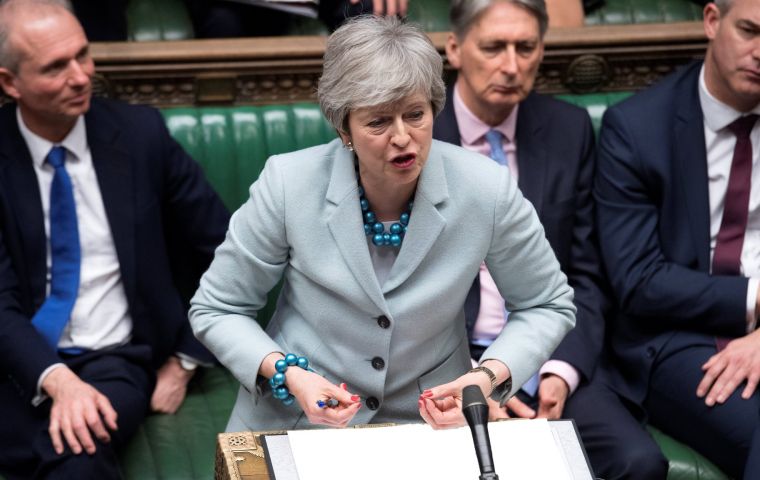 Mrs May told her Conservative lawmakers she would step down if her Brexit deal was finally passed by Parliament at the third attempt