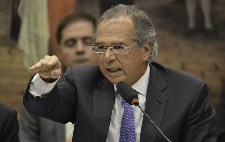 Minister Guedes defended the introduction of private retirement accounts, which he called fairer and more helpful for boosting economic growth, citing Chile
