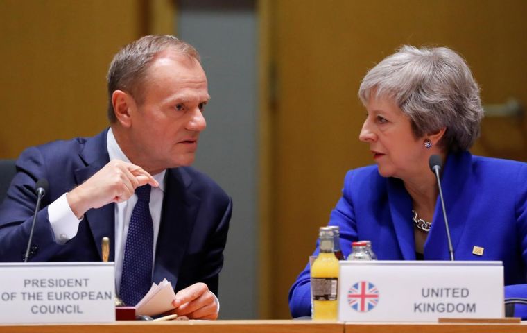 EC President Donald Tusk plan would allow the UK to leave sooner if Parliament ratifies a deal, but it would need to be agreed by EU leaders at a summit next week.