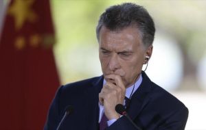 The march, amid a recent escalation in street protests, highlighted mounting discontent with Macri, whose approval rating has tumbled this year.