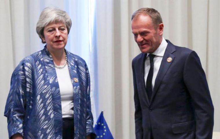 UK is due to leave the EU at the end of next week, but Mrs. May is now seeking to delay Brexit for a second time after her deal was rejected for a third time last week