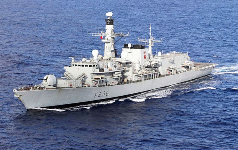 The team on board HMS Montrose gathered photographic evidence of the activity and this information has now been reported to the United Nations.