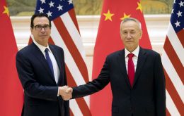 Mnuchin said progress continues to be made, including a “productive” call with China's Vice Premier Liu He. The discussions would be resumed on Thursday