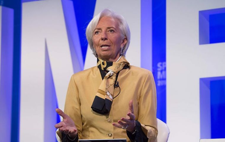 “We are now beginning to see the program actually work,” Lagarde told reporters at the start of the IMF-World Bank spring meeting in Washington.