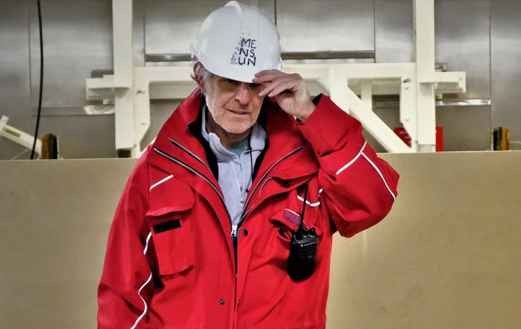 Falkland Islander and marine archaeologist Mensun Bound on board the Seabed Constructor (Pic. by JulianTrincali and Pierre le Gal )