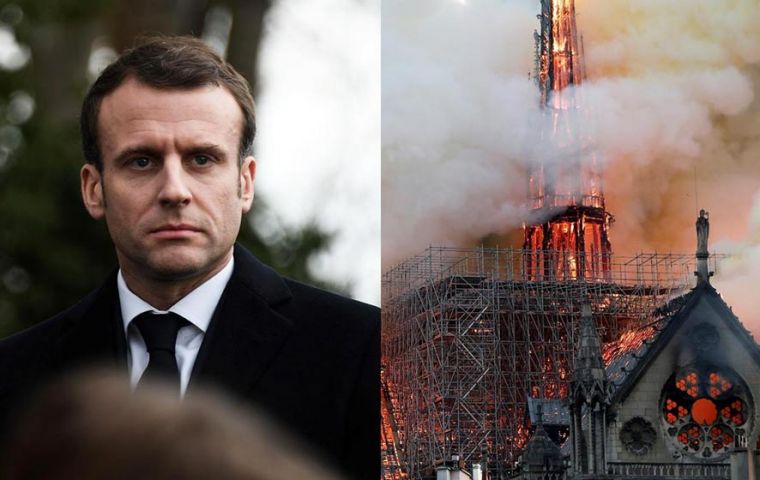 “We'll rebuild this cathedral all together and it's undoubtedly part of the French destiny and the project we'll have for the coming years,” said Mr. Macron.