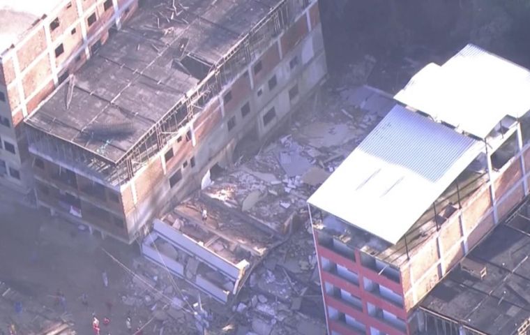 Rio de Janeiro’s mayor’s office and firefighters said on Monday that ten people were killed when two buildings in the Itanhanga neighborhood collapsed last week.
