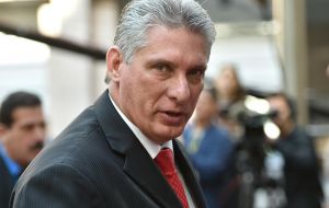 “Nobody will snatch away from us, through seduction or force, 'the Fatherland that our parents won for us by standing up,'” President Miguel Díaz-Canel said 