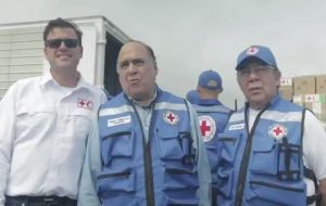 Red Cross president Mario Villarroel reiterated his call on Venezuela's leader Maduro and his challenger Guaido not to use the aid issue in their power struggle.