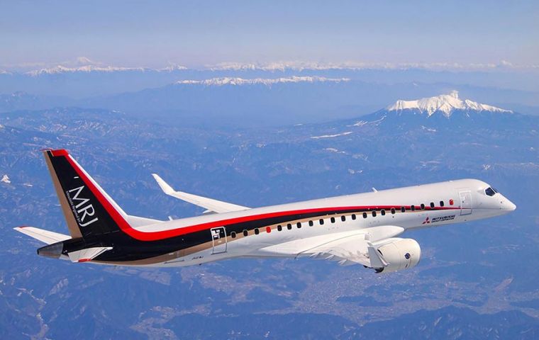 Mitsubishi Regional Jet (MRJ), the first airliner built in Japan since the 1960s, began certification flights last month in Moses Lake, Washington
