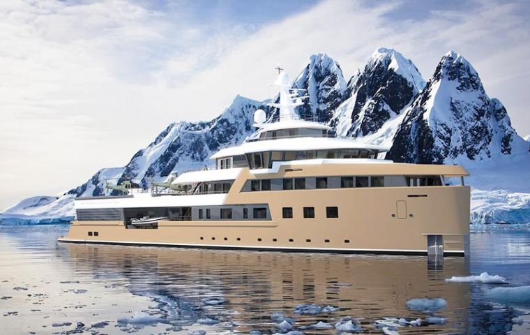 SeaExplorer 77 is an expedition yacht, which can break ice up to 40 centimeters thick and maintain autonomy at sea for up to 40 days