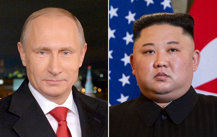 Putin and Kim are on track to meet by the end of April, Kremlin spokesman Dmitry Peskov told reporters on Monday.