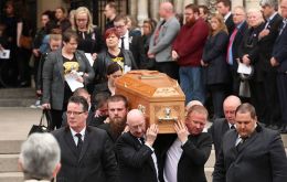 Hundreds gathered for the funeral of Ms McKee, who was from a Catholic background, at a Protestant cathedral.
