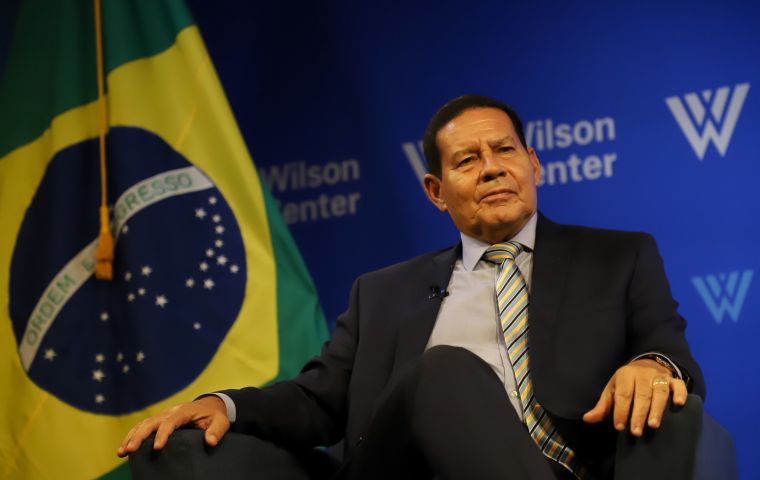 Vice President Hamilton Mourao has taken a more pragmatic approach toward his country’s top trading partner, seeking to maintain commercial ties with China