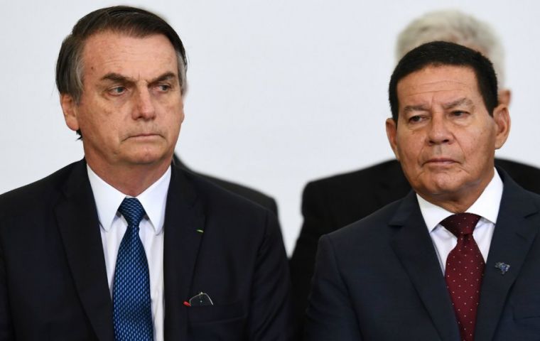 Mourao's more pragmatic approach on foreign affairs and hot-button cultural issues has drawn the ire of the president’s hard line conservative advisers