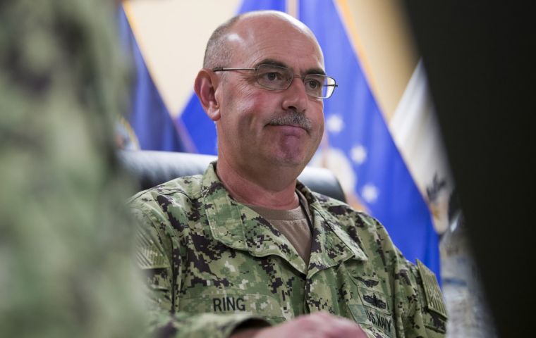 Admiral Ring, a former commander of the aircraft carrier USS Nimitz, was the 18th leader of the prison operations that began in January 2002.