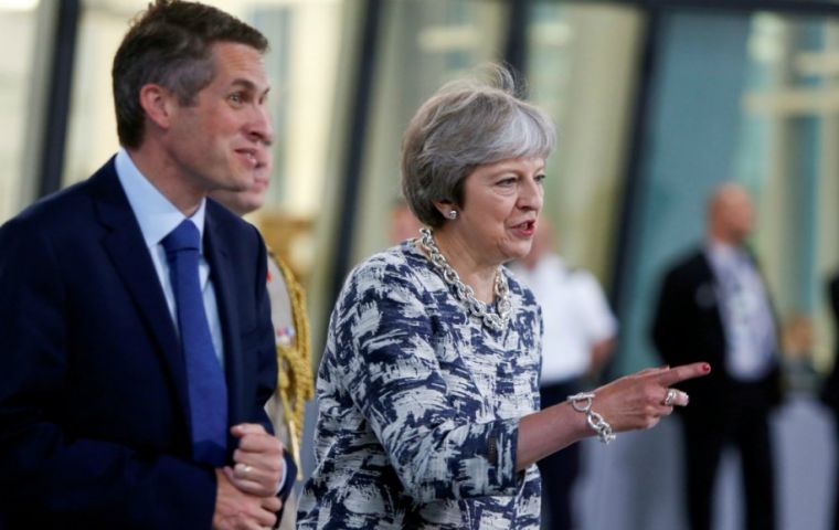 Mrs. May blamed Williamson for a leak about Chinese telecoms Huawei from a meeting of the Cabinet's NSC which discusses intelligence and defense strategy