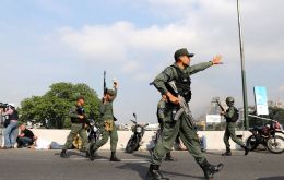 A small number of military personnel joined opposition leader Guaido outside an air base in Caracas on April 30, calling on those inside to join the rebellion.