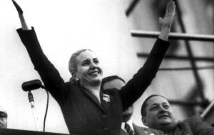 Maria Eva Duarte de Perón, before she died of cancer at age 33. 
