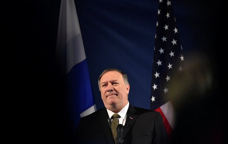 US Secretary of State Pompeo addressed the forum in north Finland, with a speech welcoming the melting of Arctic sea ice, rather than expressing alarm about it