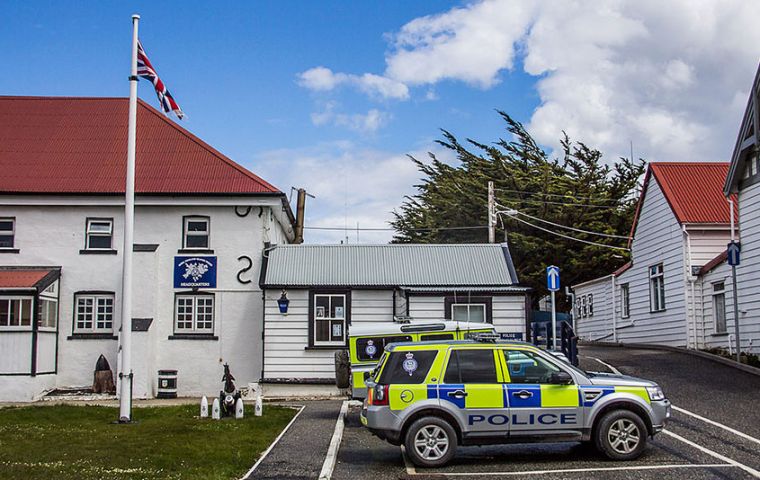 Police received a call from someone who had discovered something suspicious on the road beyond Stanley airport, heading to the Cape Pembroke lighthouse (Pic Wikimedia)